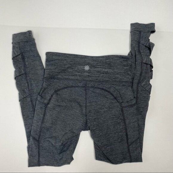 Athleta Chatarunga Criss Cross High Rise Leggings Gray Extra Small - Picture 6 of 6